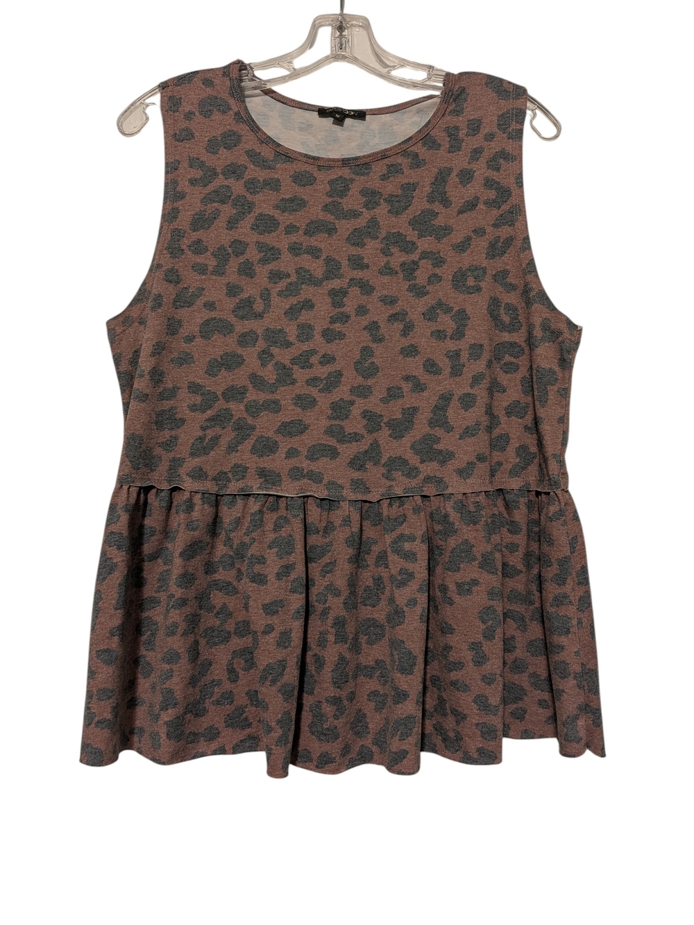 Papermoon Leopard Print Peplum Tank